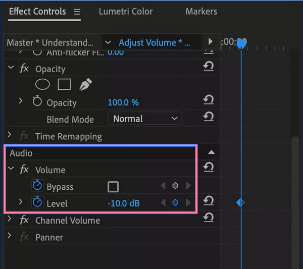 Premiere Pro 調整音量