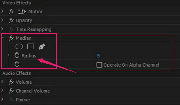 Premiere Radius Selection