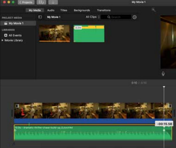 Desvanecimiento de audio de iMovie