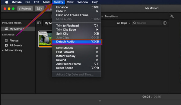 Detach Audio iMovie