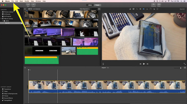 iMovie Adjuntar video