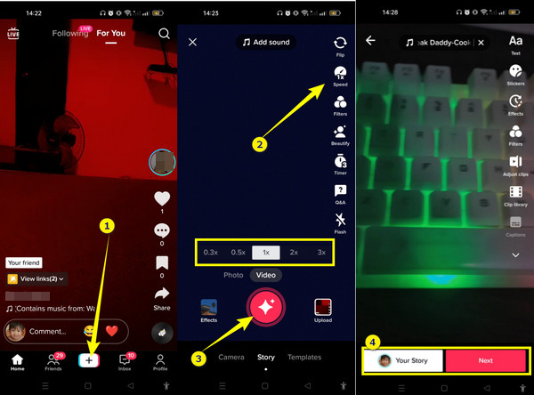 TikTok Speed Recording