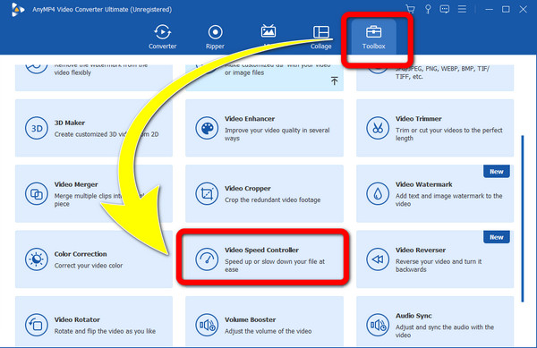 Ovladač rychlosti videa Toolbox