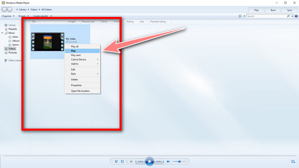 Media Player Αναπαραγωγή βίντεο
