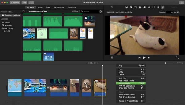 iMovie Sync Audio Video