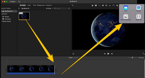 iMovie Shot Trim Video