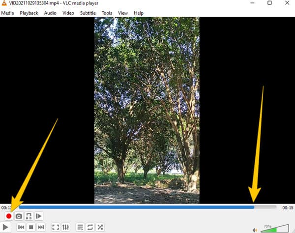 VLC Taglia video