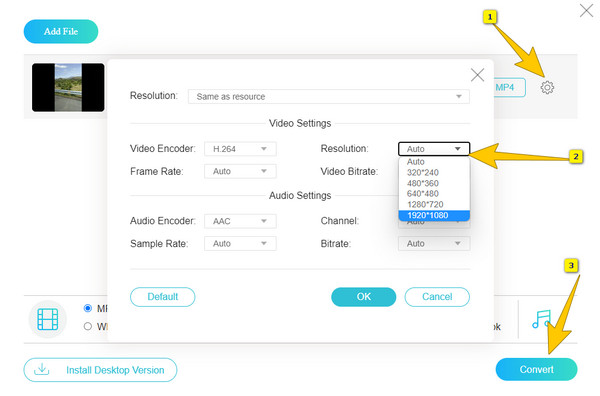 Online Converter Set Opslaan