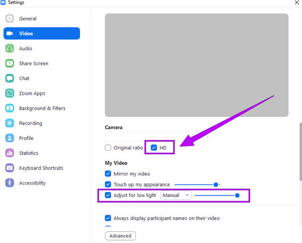 Zoom-HD-Video-Option