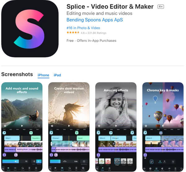 Splice Enhance Video iPhone