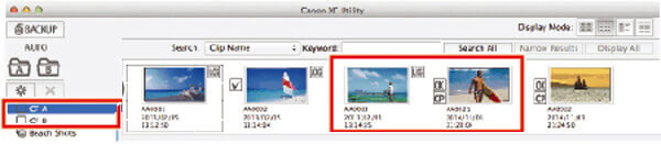 Проверьте файлы MXF в Canon XF Utility