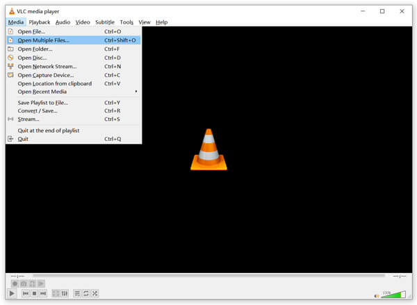 VLC Åbn flere filer