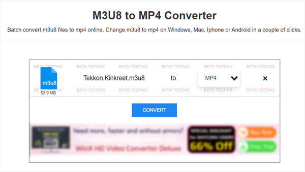 Конвертировать M3U8 в MP4 онлайн бесплатно
