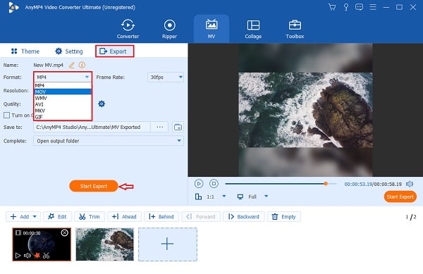 Export Video