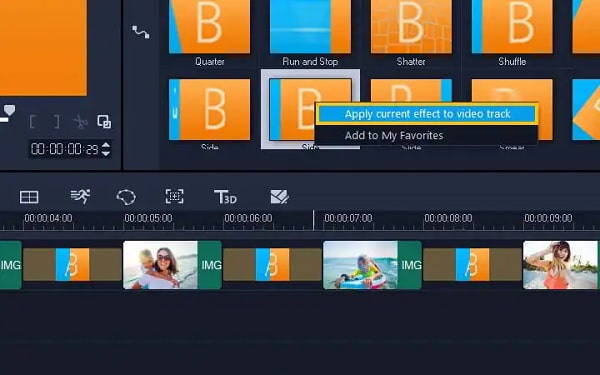 VideoStudio Adicionar transição