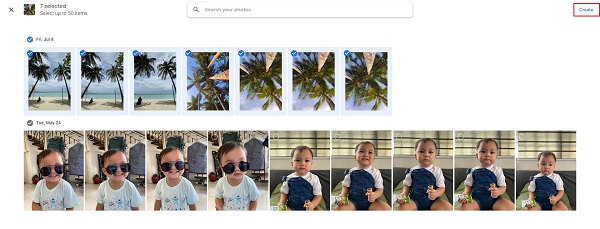 Google Képek kiválasztása