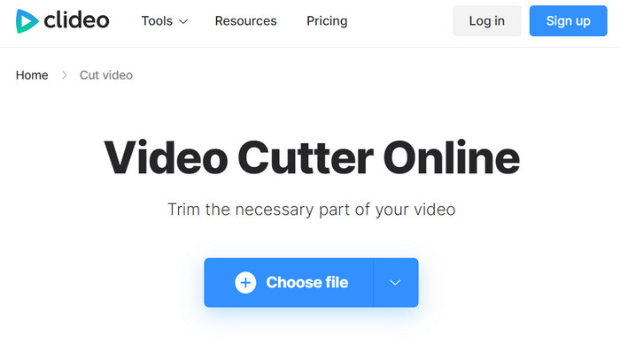 Clideo MP4 Online-trimmer