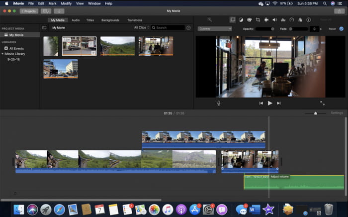 iMovie MP4-trimmer Mac