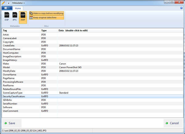 Editar etiquetas de video MP4 con metadatos ++