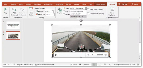 PowerPoint Playback Setting