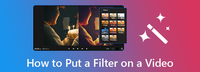 Setzen Sie Filter auf Videos