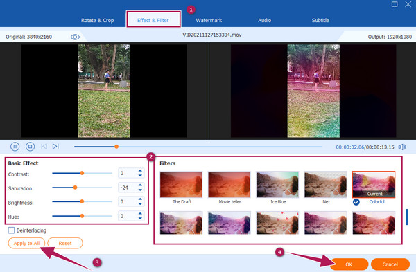 Convertir la vidéo Appliquer les fichiers