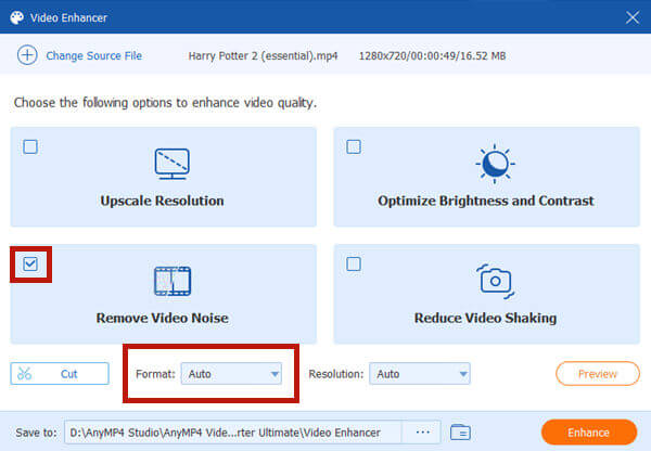 personalizar la configuración antes de reducir el ruido