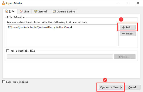 Adicione seu MP4 corrompido e converta