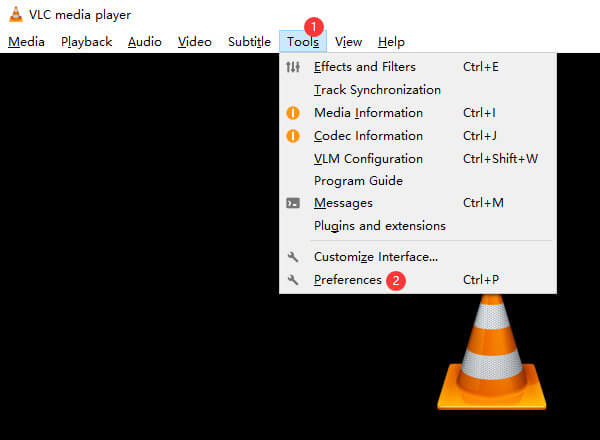 Entre nas preferências do VLC