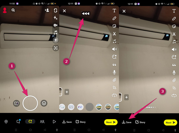 Αντίστροφο βίντεο Snapchat
