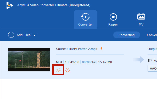 Klicken Sie in der MP4-Datei auf Bearbeiten