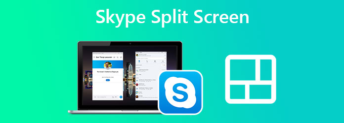 Skype-videogesprek met gesplitst scherm