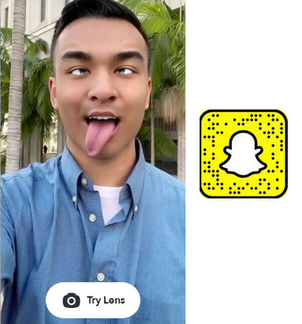 Snapchat de filtro trava-língua