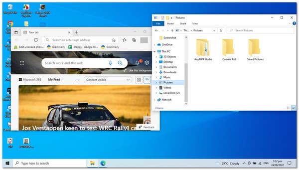 Aplicativos abertos do Windows 10 em tela dividida