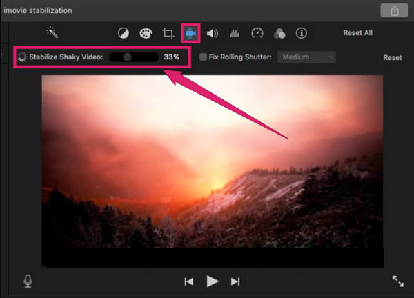 iMovie stabilisere video