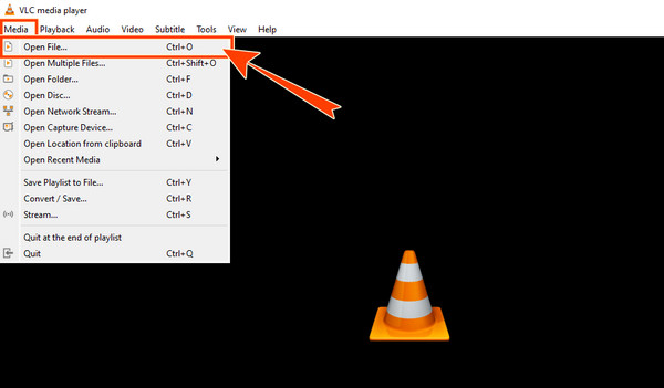 Открыть файл VLC