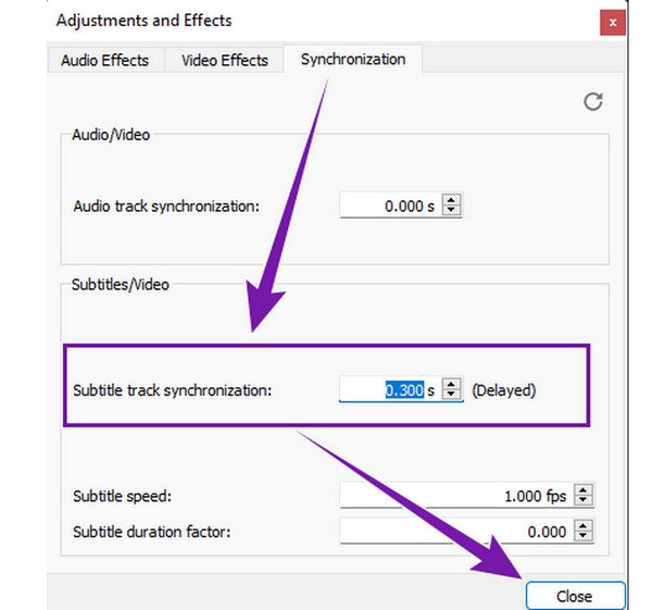 Legenda VLC Sync Delay