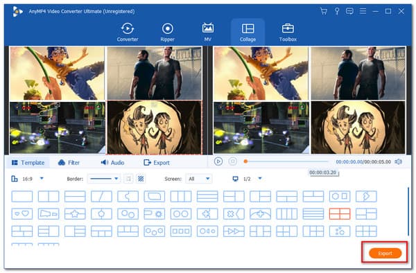 Bouton d'exportation ultime du convertisseur vidéo