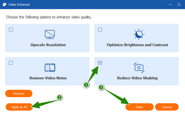 Set Stabilize Videos