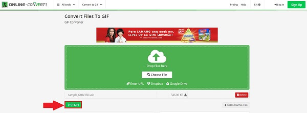 OnlineConvert inicia a exportação