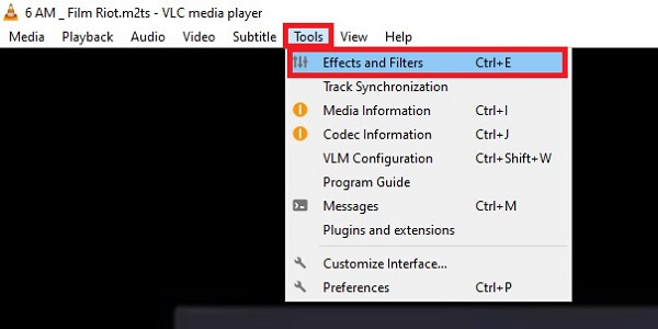 VLC-filtre og effekter