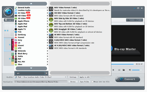 Blu-ray Master Blu-ray Ripper Recherche MKV