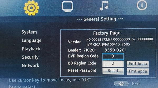 Laser Blu-ray-speler Regiocodes wijzigen