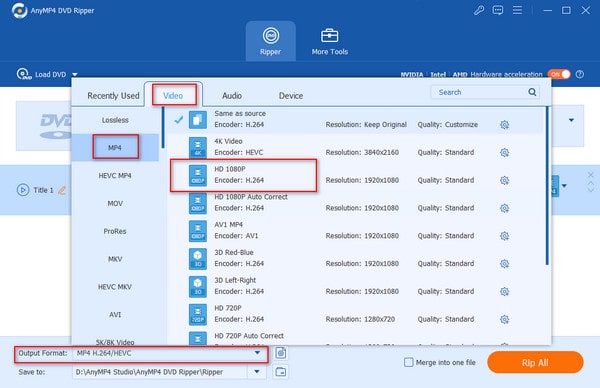 Blu Ray Master DVD Ripper Kies Uitvoer MP4
