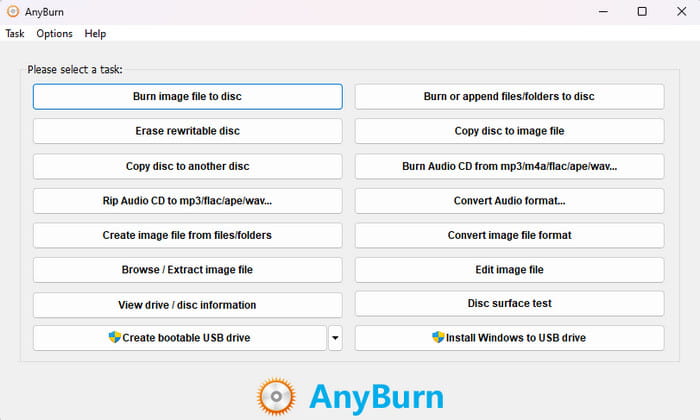 Verdict rapide du logiciel Anyburn
