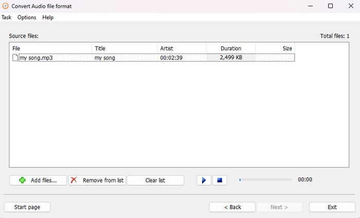 Convertir le format de fichier audio