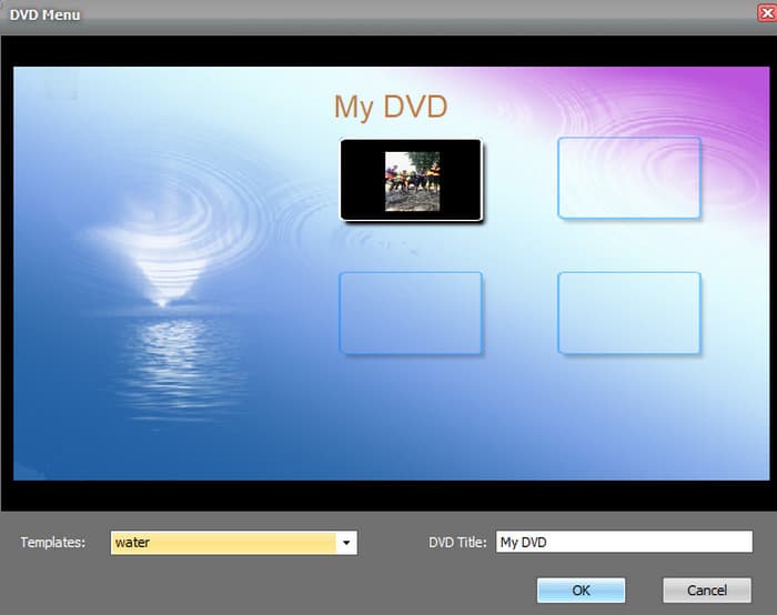 DVD menü funkció