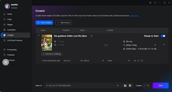 Dvdfab Dvd Creator Vynikající zpracování více vláken