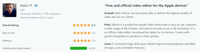 Diğer Kullanıcılardan Imovie İncelemesi1