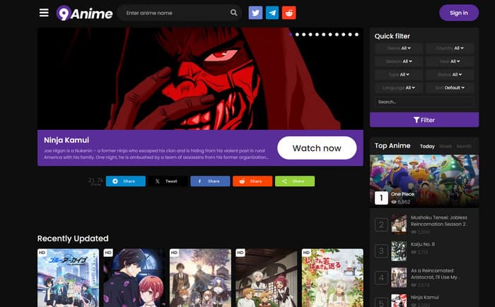 9anime Gogoanime-alternatief